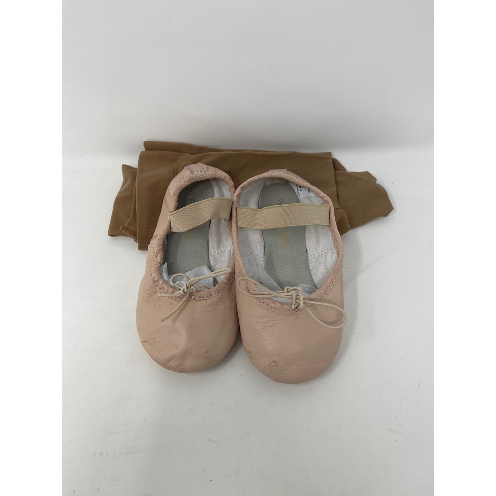Weissman Ballet Slippers Kids‎ Size 10CW Pink Good Leather Dance Shoes & Tights